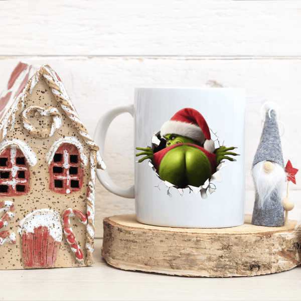 Funny Grinch Holiday Mug – Naughty Christmas Coffee Cup