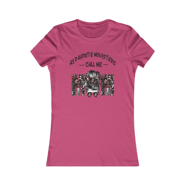 My Favorite Monsters Call Me Mom T-Shirt Soft Cream / S