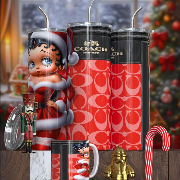 Betty Boop Designer Christmas Tumbler Collection – Featuring Balmain, Gucci, Dior & More