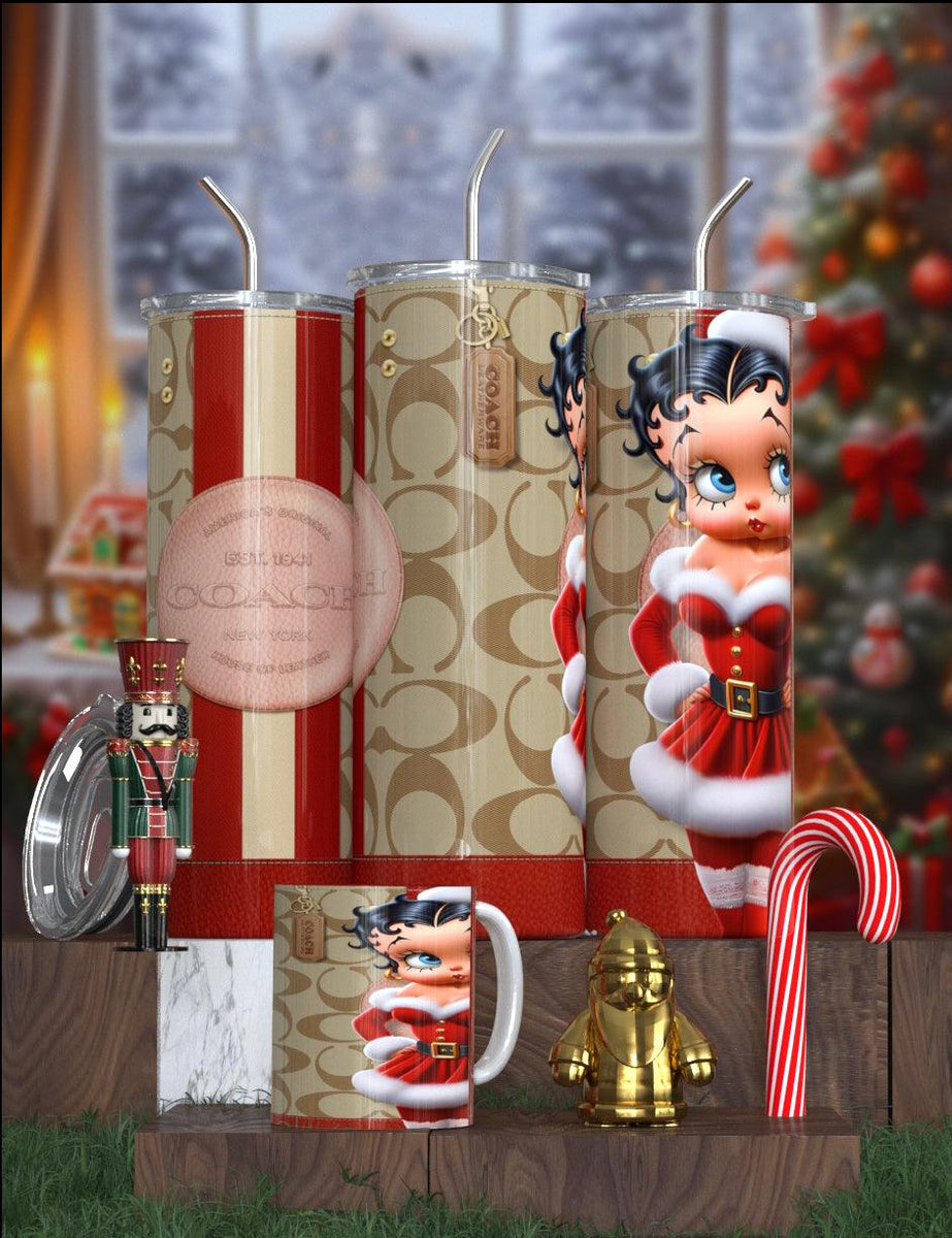 Betty Boop Designer Christmas Tumbler Collection – Featuring Balmain, Gucci, Dior & More