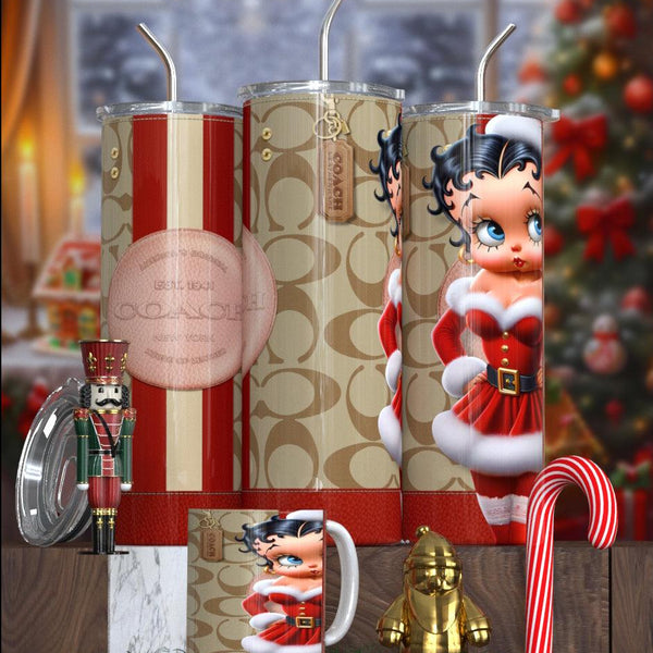 Betty Boop Designer Christmas Tumbler Collection – Featuring Balmain, Gucci, Dior & More