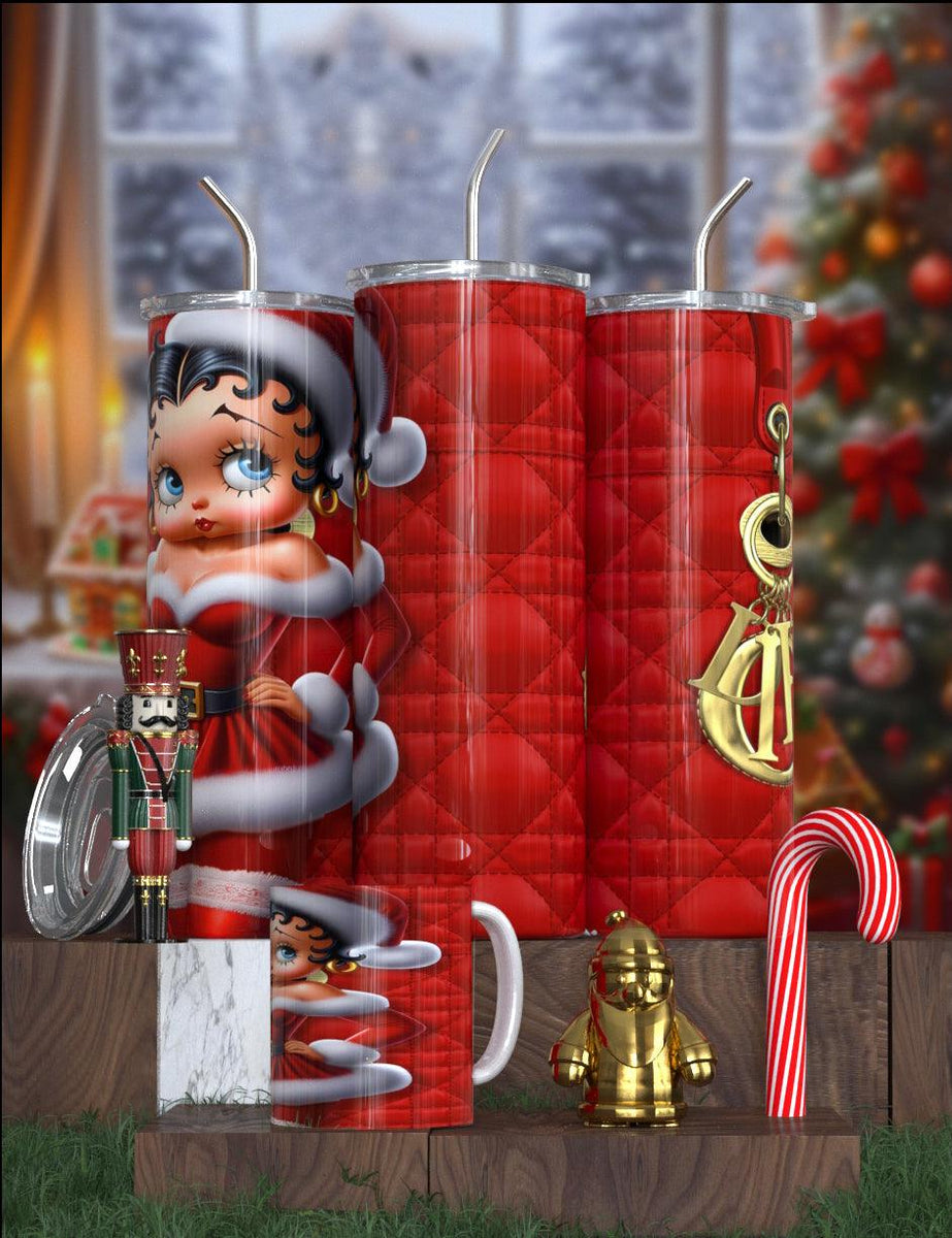 Betty Boop Designer Christmas Tumbler Collection – Featuring Balmain, Gucci, Dior & More