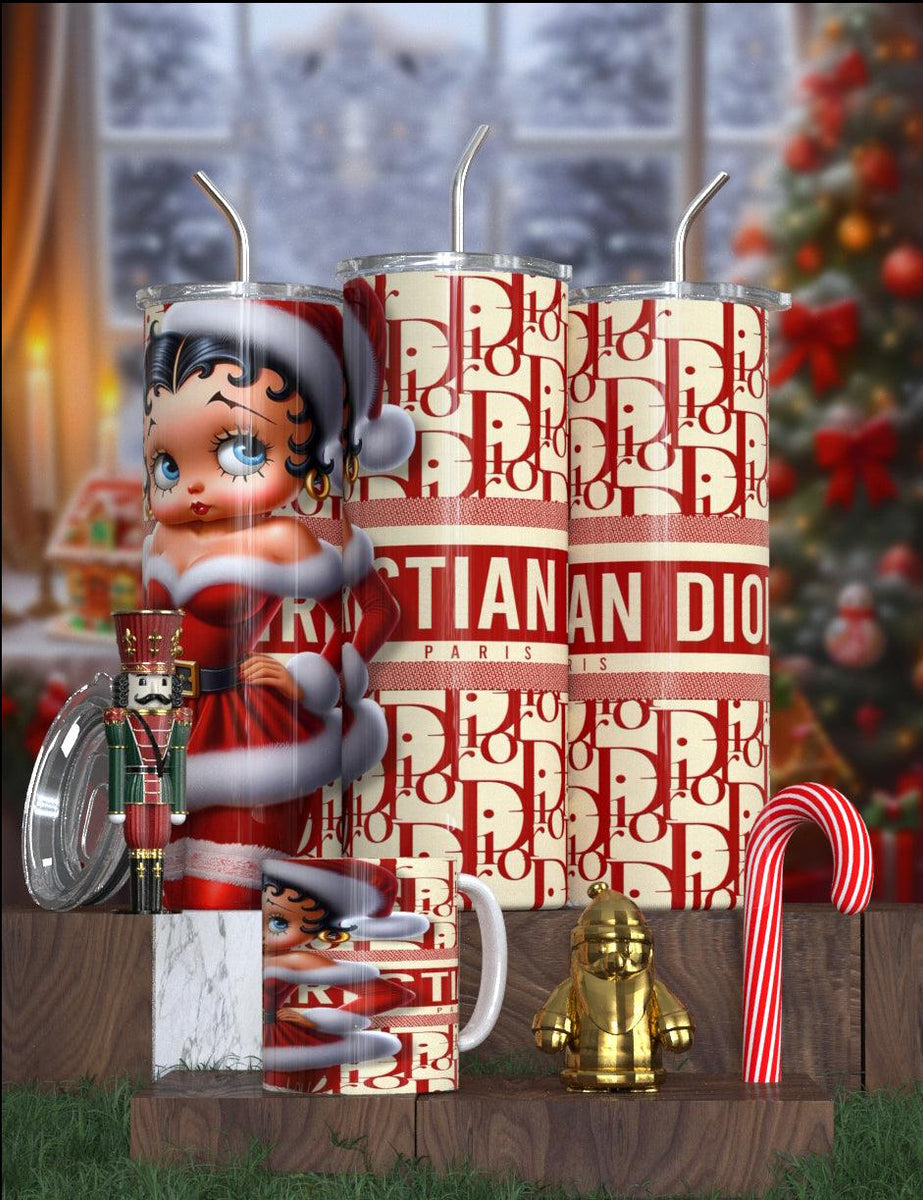 Betty Boop Designer Christmas Tumbler Collection – Featuring Balmain, Gucci, Dior & More