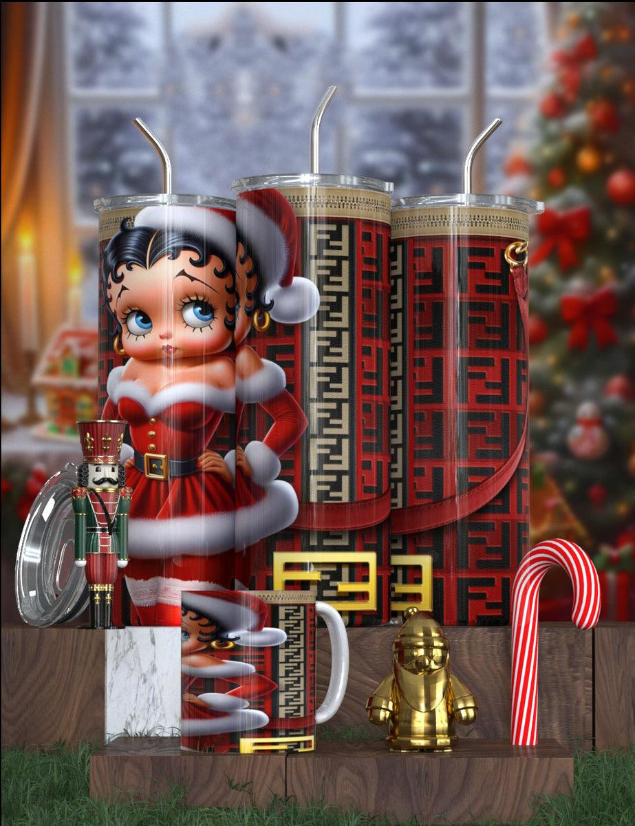 Betty Boop Designer Christmas Tumbler Collection – Featuring Balmain, Gucci, Dior & More