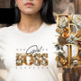 Shine Bright Girl "Boss" Tee – Black Design Power Statement