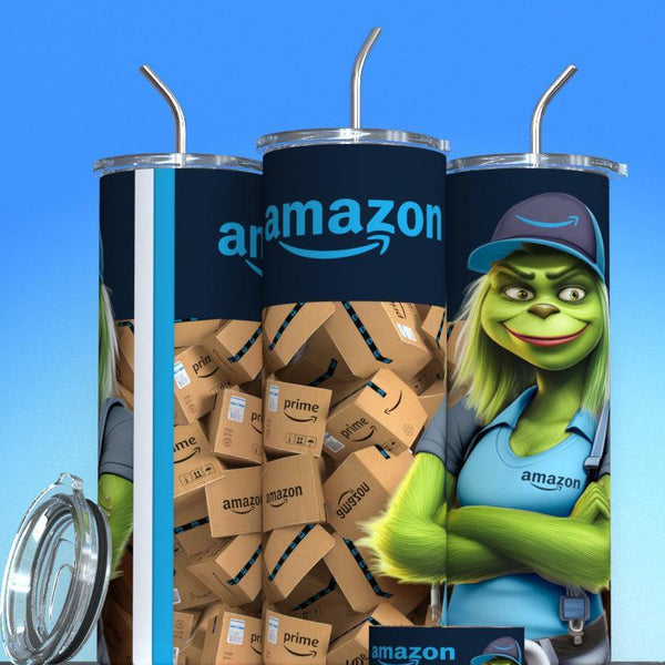 Grinch Amazon Prime Sublimation Tumbler