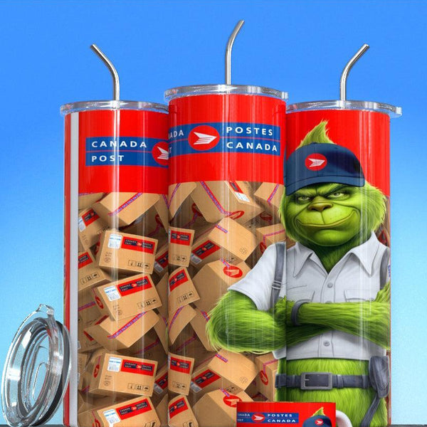 Grinch Canada Post Sublimation Tumbler