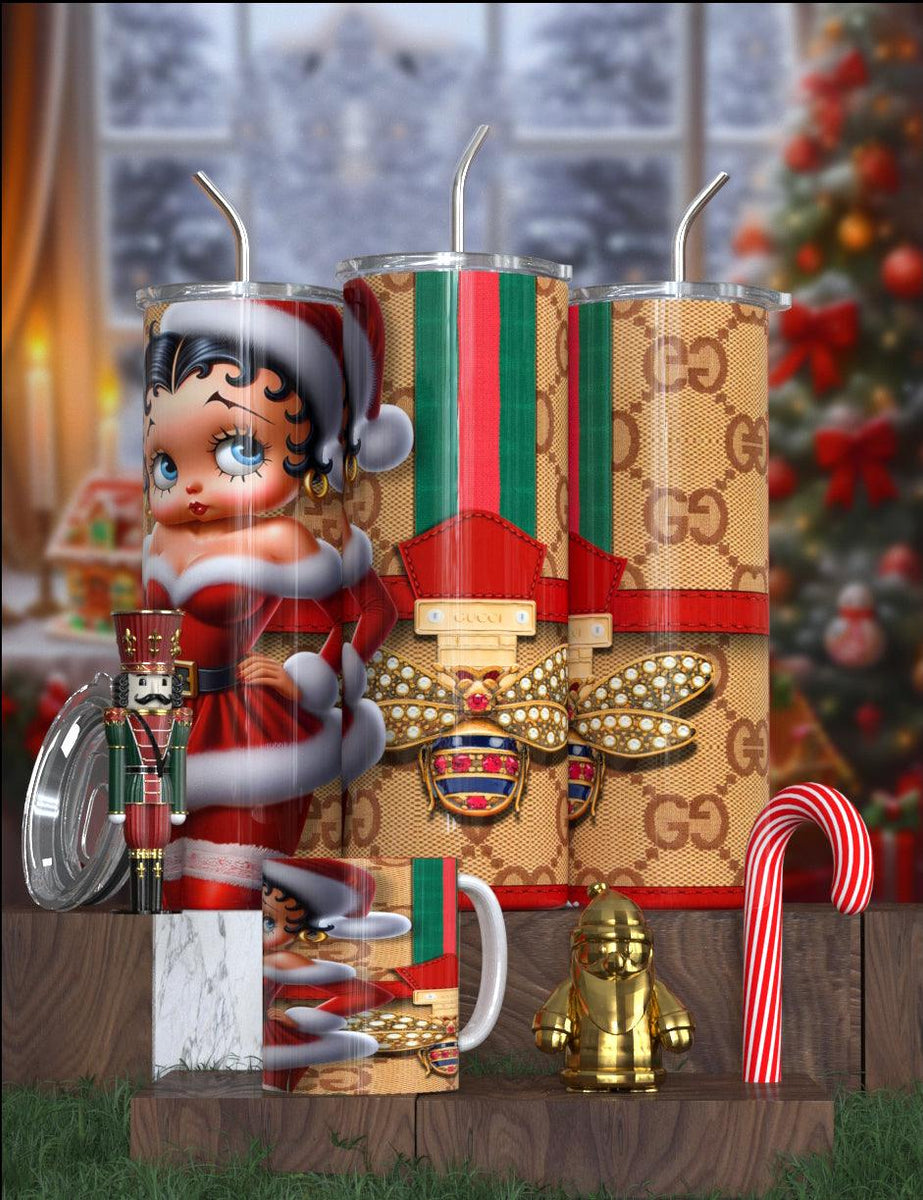 Betty Boop Designer Christmas Tumbler Collection – Featuring Balmain, Gucci, Dior & More