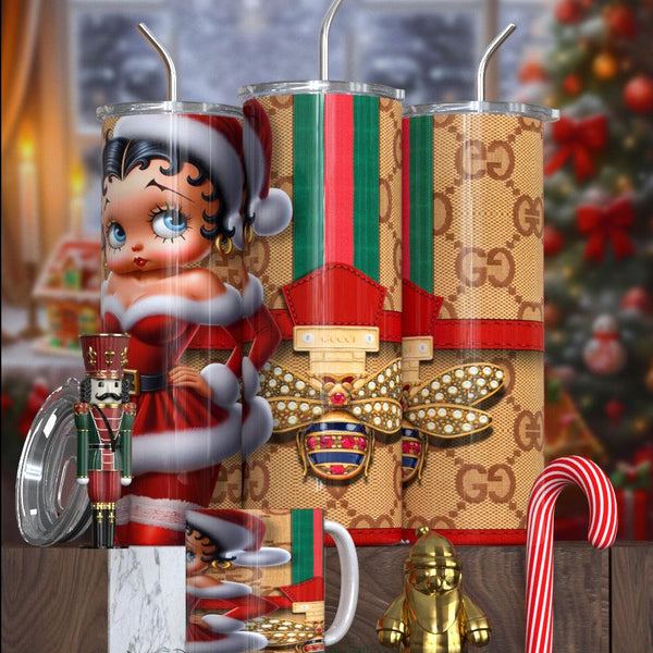 Betty Boop Designer Christmas Tumbler Collection – Featuring Balmain, Gucci, Dior & More