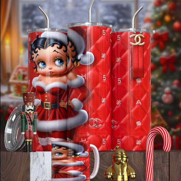 Betty Boop Designer Christmas Tumbler Collection – Featuring Balmain, Gucci, Dior & More