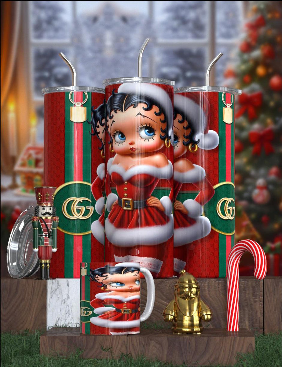 Betty Boop Designer Christmas Tumbler Collection – Featuring Balmain, Gucci, Dior & More