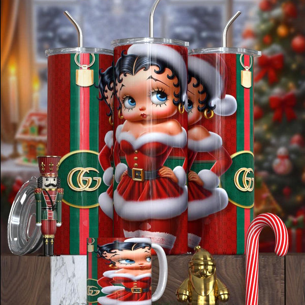 Betty Boop Designer Christmas Tumbler Collection – Featuring Balmain, Gucci, Dior & More