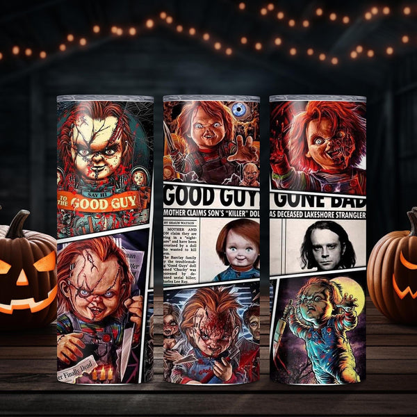 Sip with a Sinister Smile: Chucky Good Guy Sublimation Tumbler