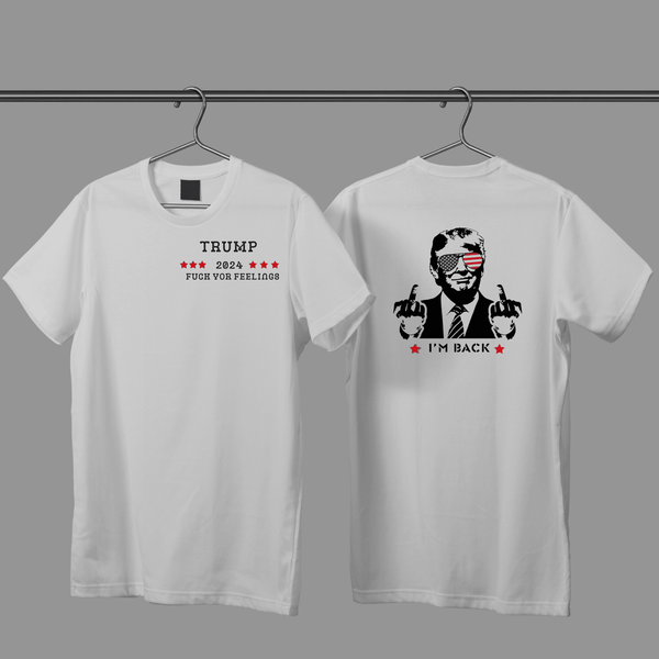 Trump 2024 – I'm Back" Parody T-Shirt with Bold Statement – Edgy Political Satire Tee