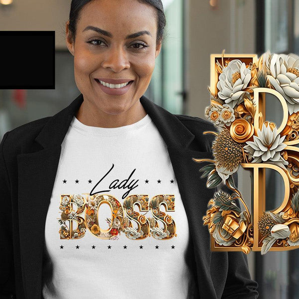 Lady Boss T-Shirt Black Design Version– Empowering Women’s Leadership