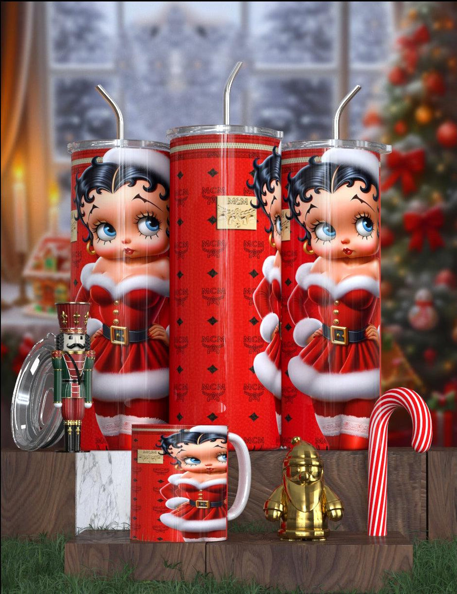 Betty Boop Designer Christmas Tumbler Collection – Featuring Balmain, Gucci, Dior & More