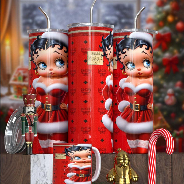 Betty Boop Designer Christmas Tumbler Collection – Featuring Balmain, Gucci, Dior & More