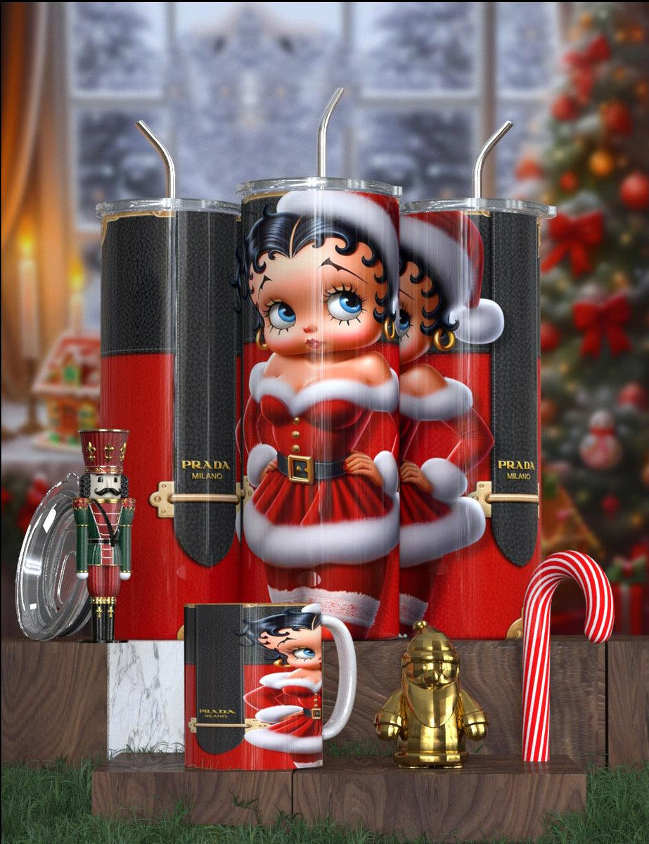 Betty Boop Designer Christmas Tumbler Collection – Featuring Balmain, Gucci, Dior & More