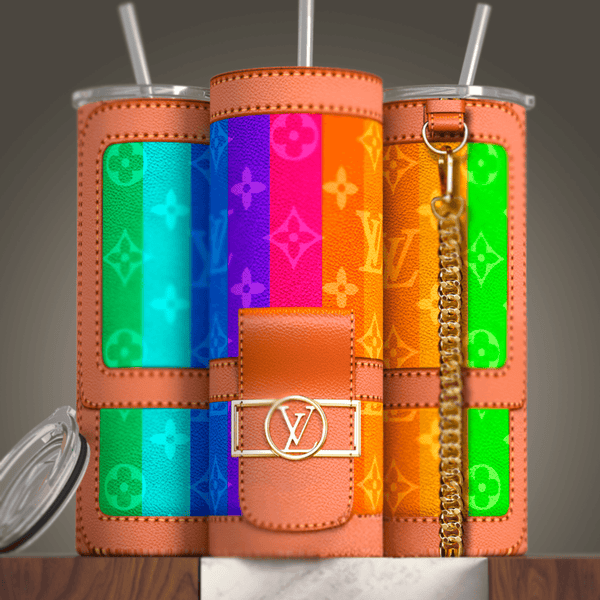 Louis Vuitton Multicolor Sublimation Tumbler – Bold & Luxurious Design