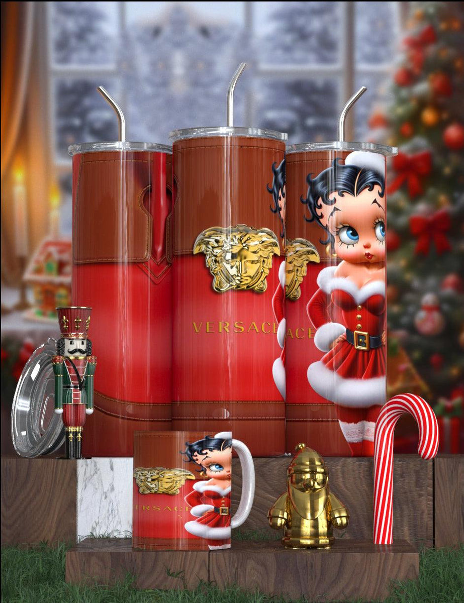 Betty Boop Designer Christmas Tumbler Collection – Featuring Balmain, Gucci, Dior & More