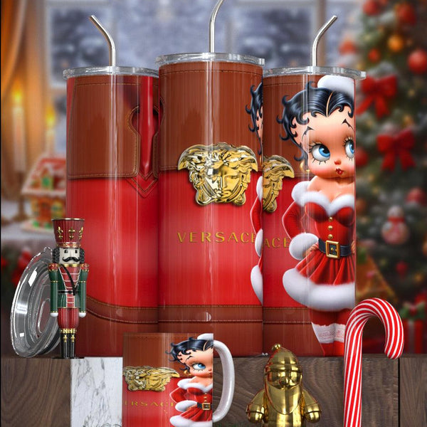 Betty Boop Designer Christmas Tumbler Collection – Featuring Balmain, Gucci, Dior & More