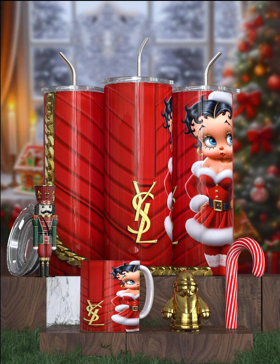 Betty Boop Designer Christmas Tumbler Collection – Featuring Balmain, Gucci, Dior & More