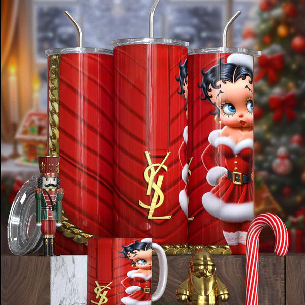 Betty Boop Designer Christmas Tumbler Collection – Featuring Balmain, Gucci, Dior & More