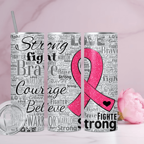 breast cancer awareness tumbler | courage | breast cancer survivor tumblers