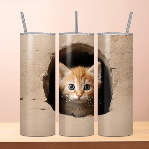 cute cat sublimation tumbler