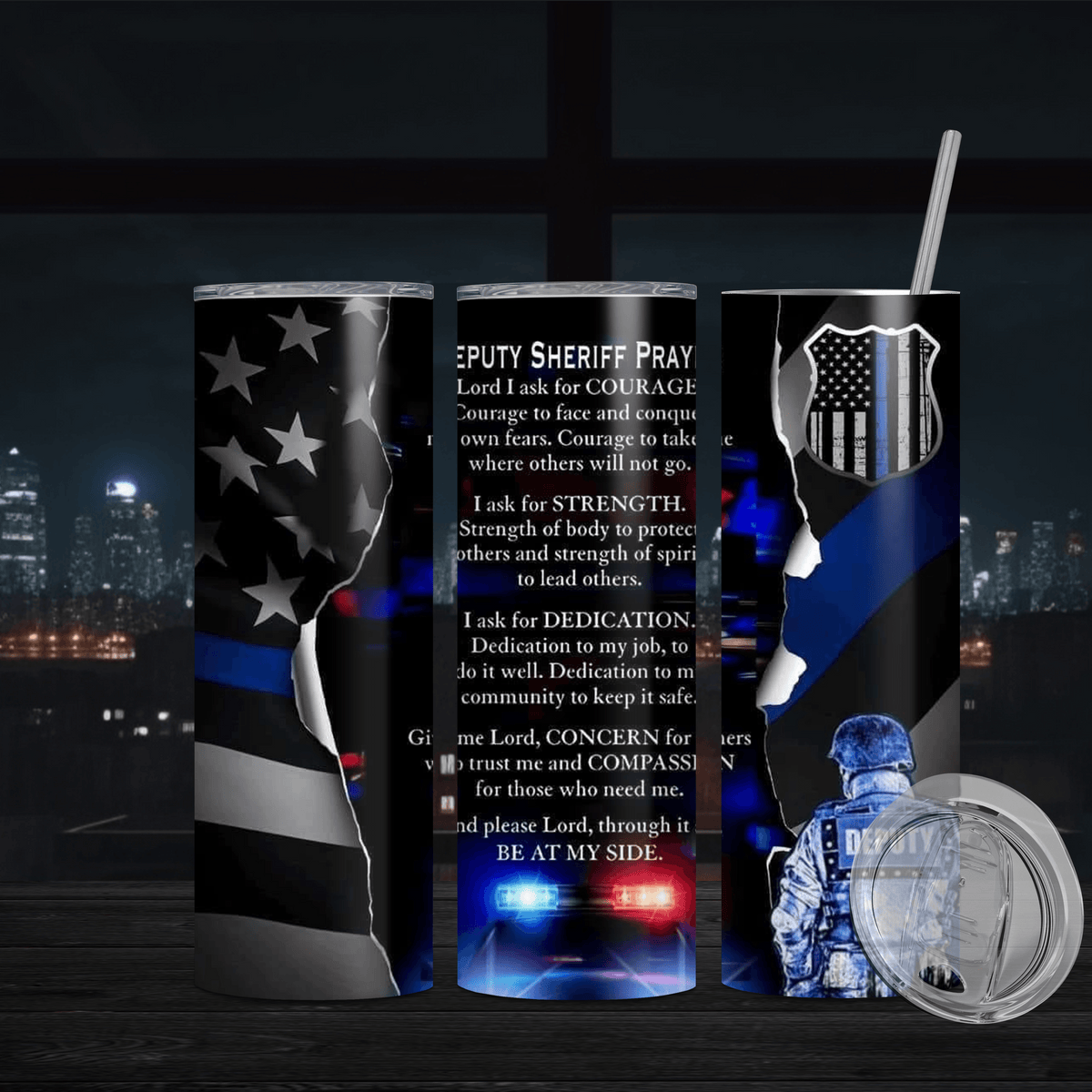 Deputy sheriff prayer tumbler | sublimation tumbler