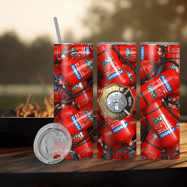 Fire Rescue Sublimation Tumbler – Perfect Drinkware for Firefighters and First Responders