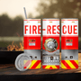 Fire Rescue Truck Sublimation Tumbler – Perfect for Firefighters and First Responders