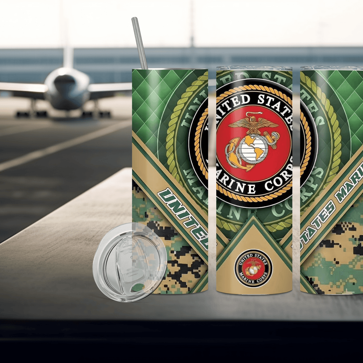 U.S. Marine Corps Tumbler – Honoring the Strength and Valor of the Marines