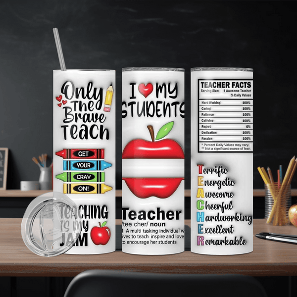 Teacher Appreciation Tumbler – Fun & Motivational Design for Educators