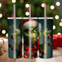 Mischievous Grinch Christmas Tumbler – Festive Holiday Drinkware