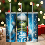 Grinch Blue Christmas Sublimation Tumbler